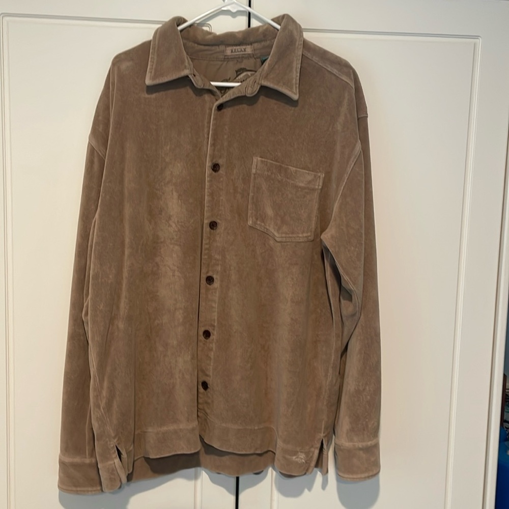 Tommy Bahama brown shacket size L